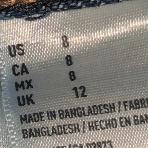 American Eagle Outfitters Embroidered Dark Blue Denim Cutoff Shorts - Picture 4 of 4